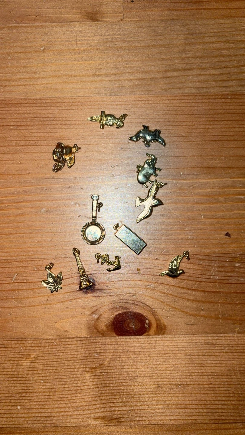Vintage Gold Tone Charm Assortment Lot