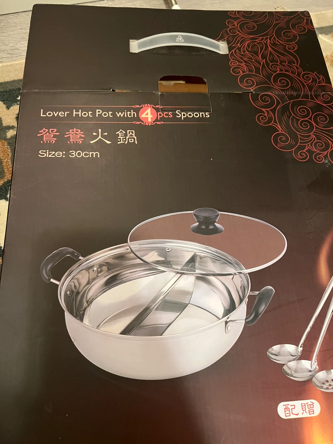 30cm Hot Pot with 4 Spoons