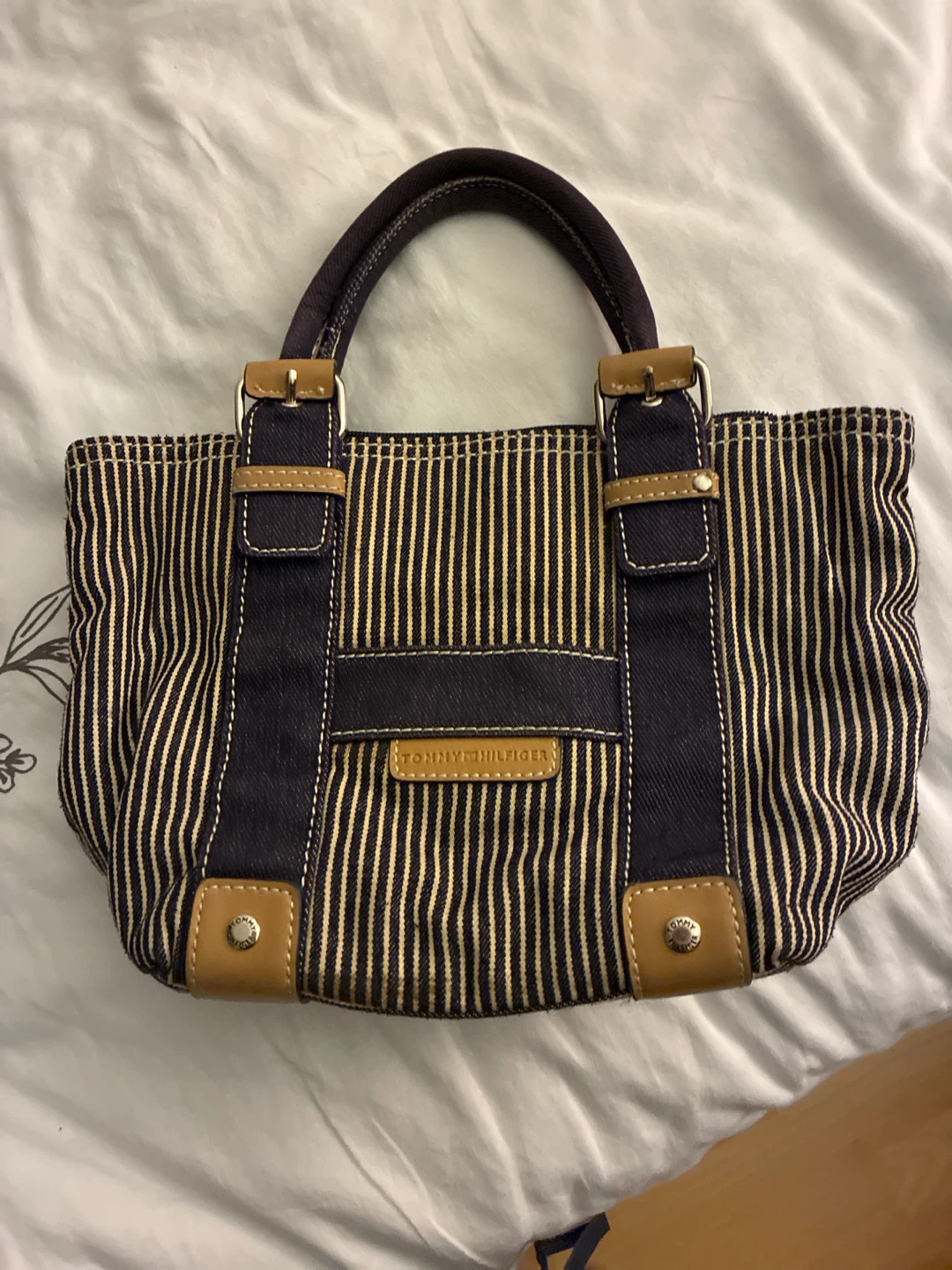 Tommy Hilfiger Striped Denim Handbag - photo 2