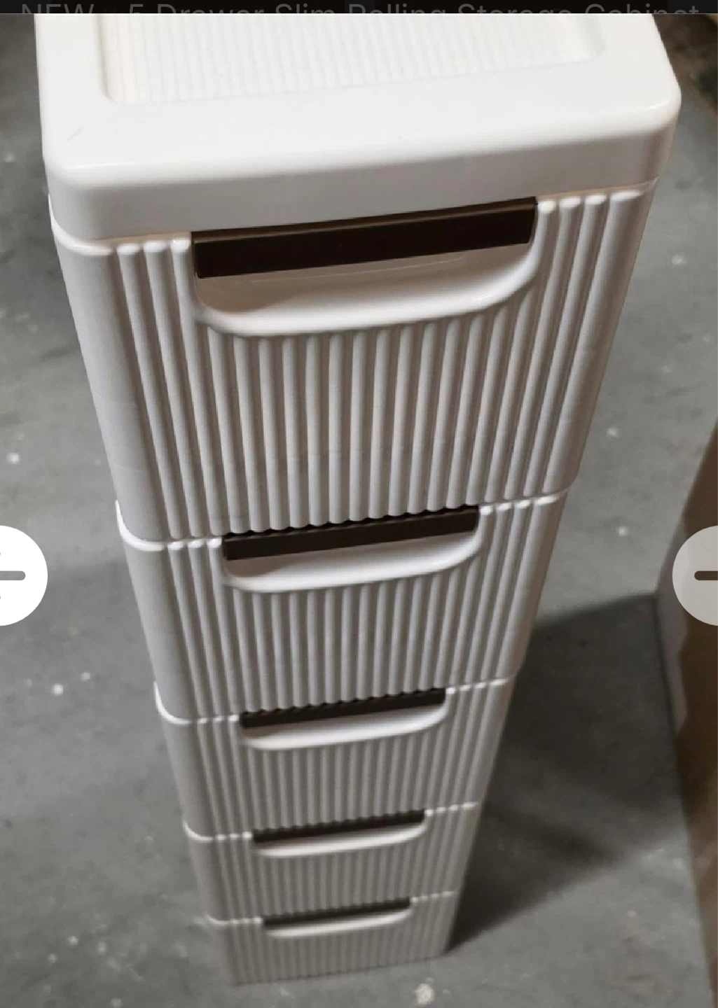 5-Drawer Slim Rolling Storage Cabinet - photo 5