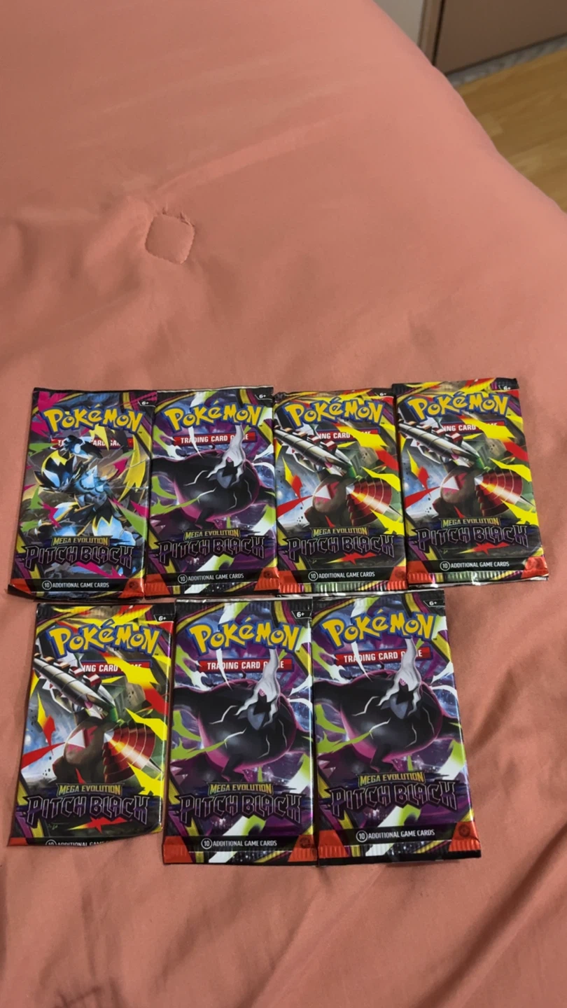 7 Pokémon Pitch Black Trading Card Booster Packs
