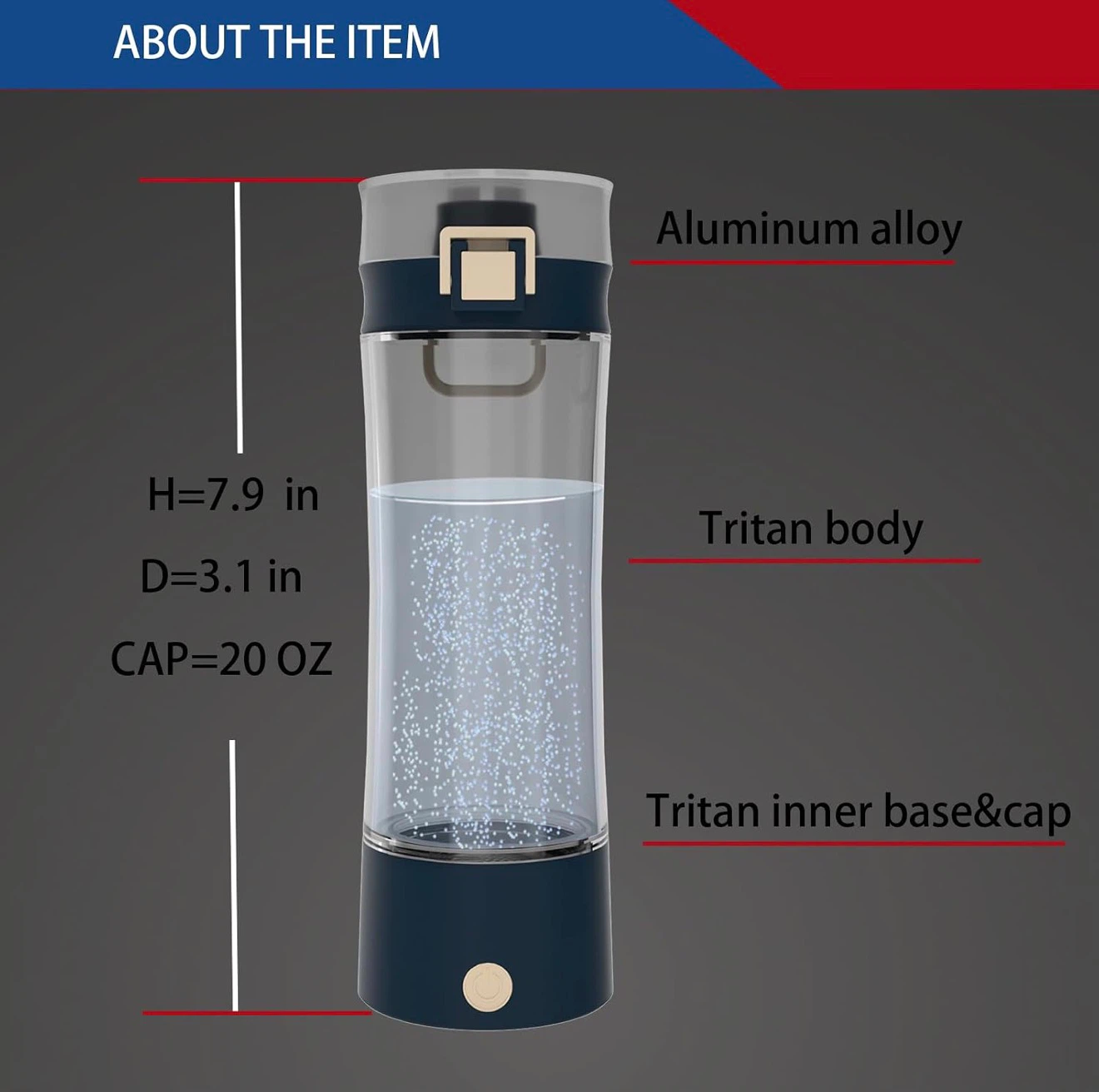 Hydrogen Water Bottle 500ml - photo 2