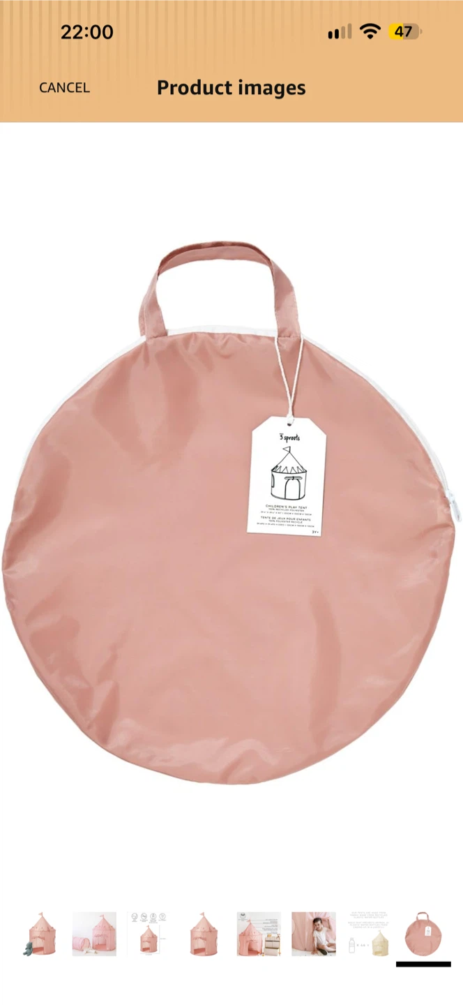Childrens Play Tent - Pink - photo 3