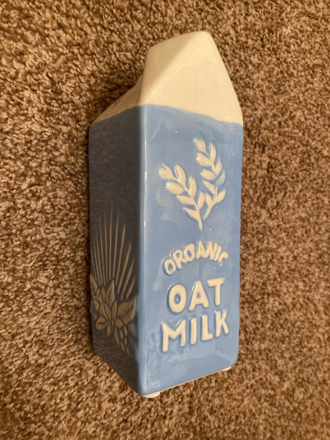 Ceramic Organic Oat Milk Carton Creamer