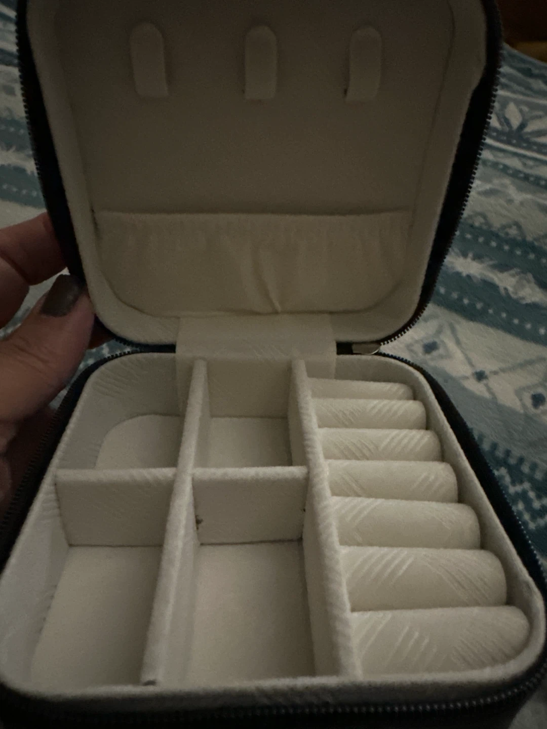 Black Travel Jewelry Organizer Box Case