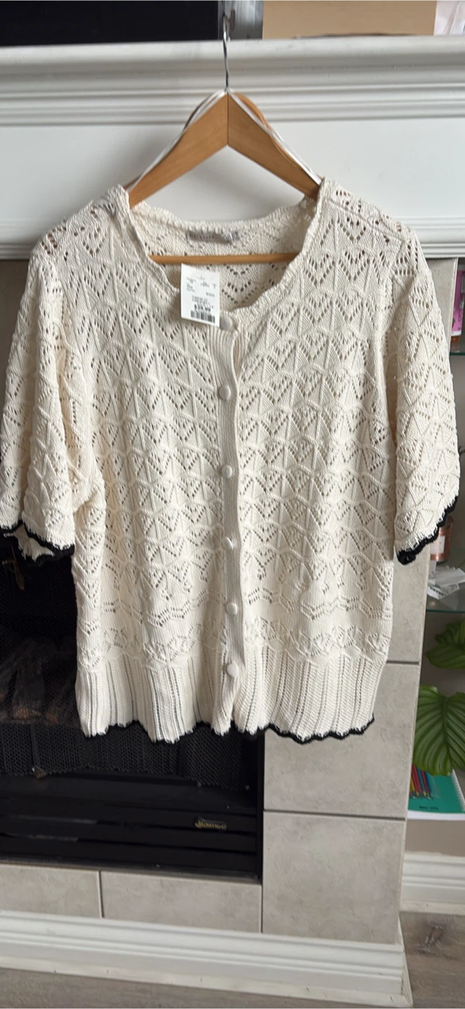 Brand New Black Tape Cream Knit Cardigan