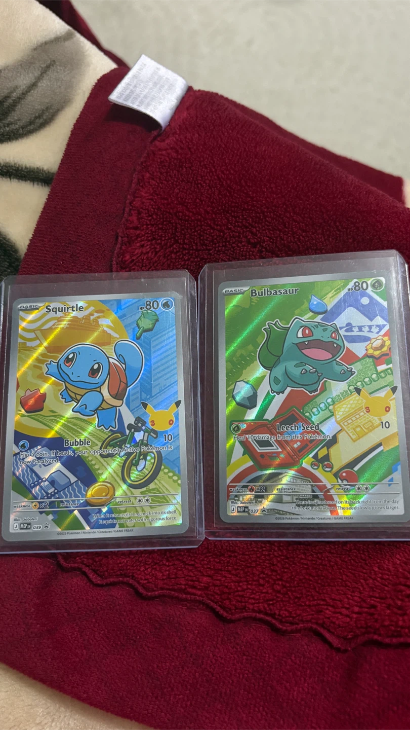 Pokemon Squirtle and Bulbasaur Mega Evolution Promo