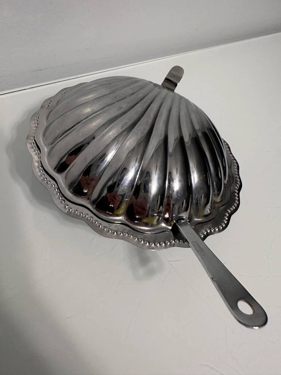 Vintage Clam Shell Butter Dish with Spreader - photo 5