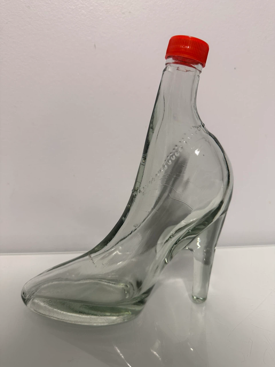 Vintage Glass high-heel shoe bottle