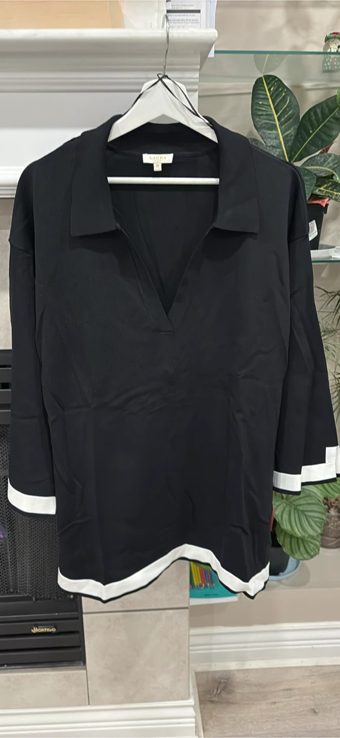 New Laura Plus Black and White Blouse