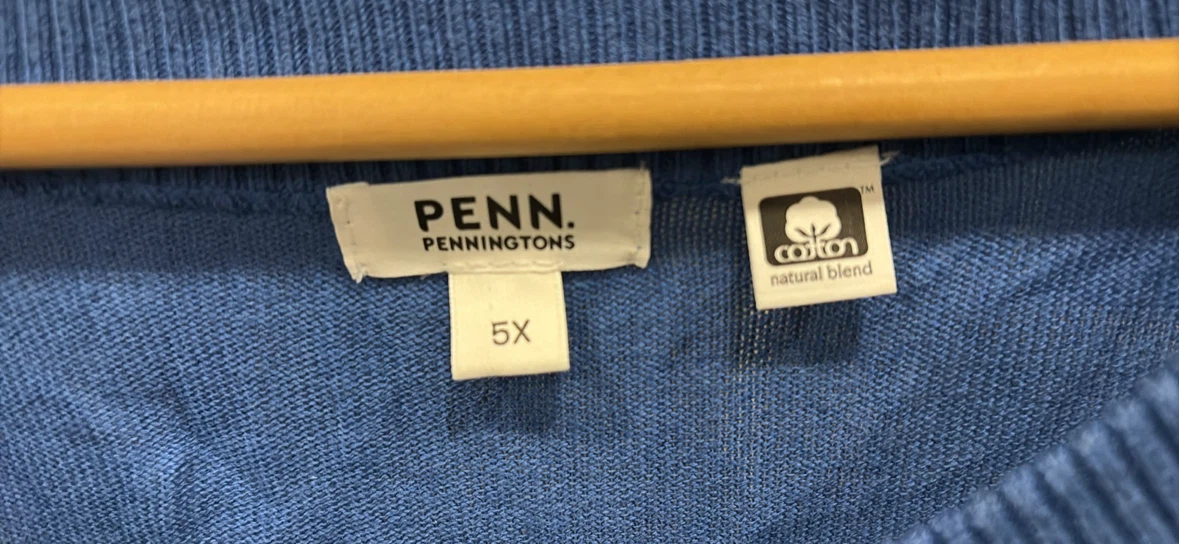 Penningtons Blue Button-Up Cardigan Size 5X - photo 3