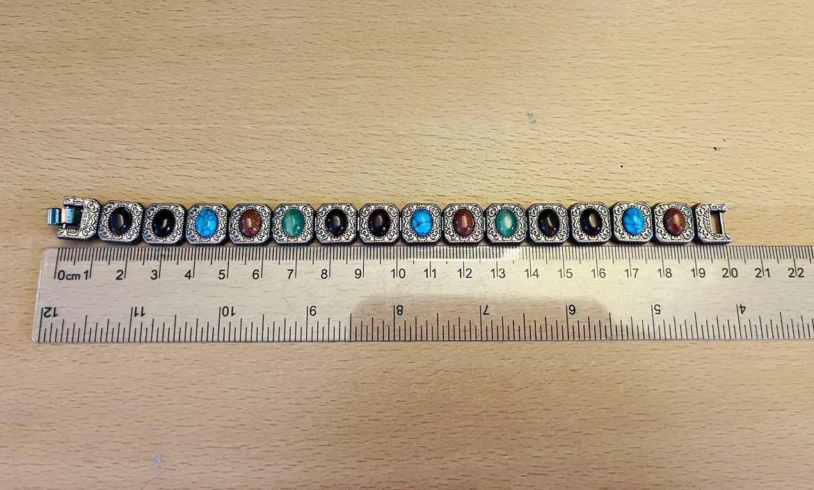 Multicoloured Stone Bracelet copper - photo 2