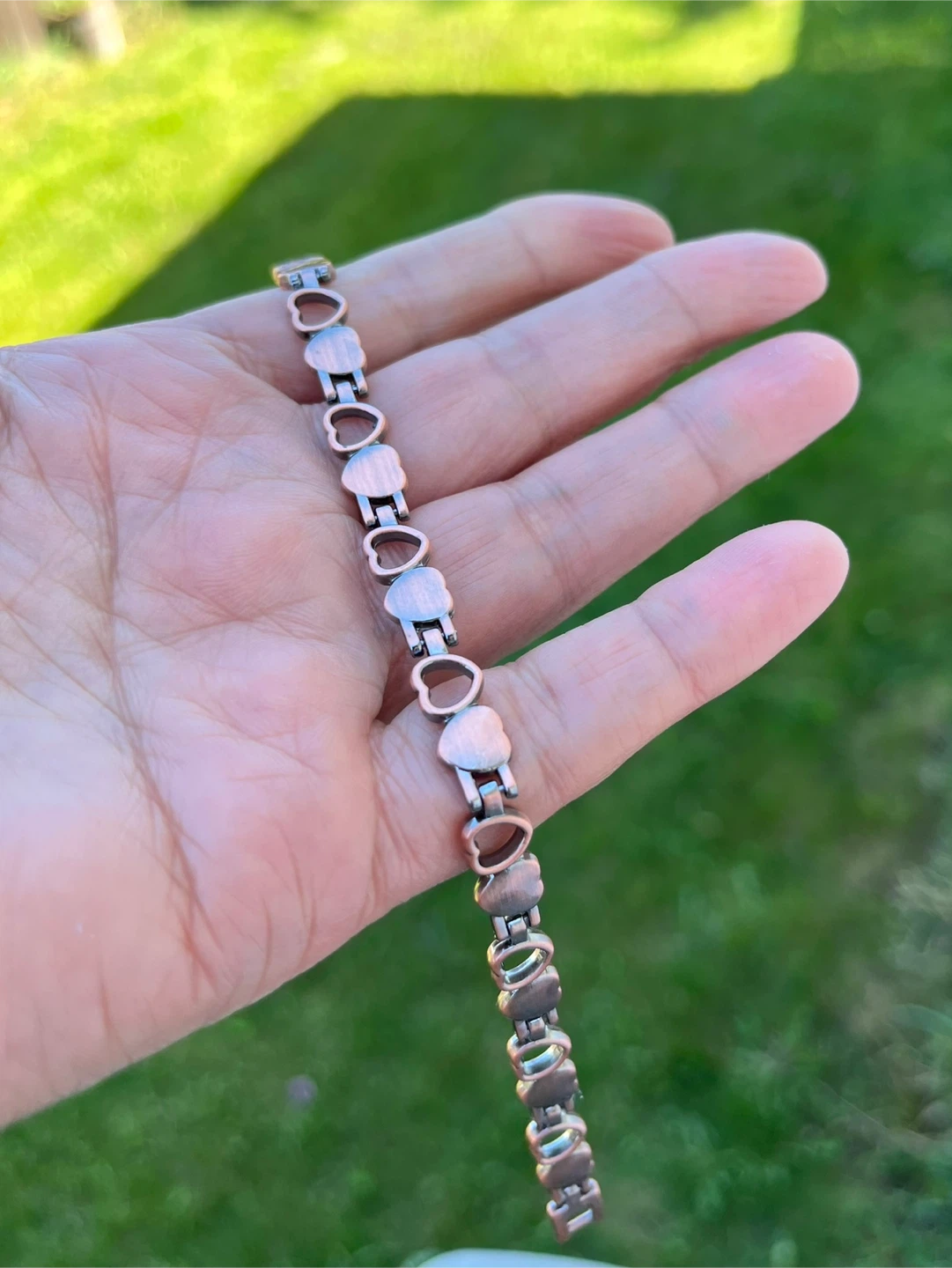 Copper Heart Design Magnetic Bracelet - photo 2
