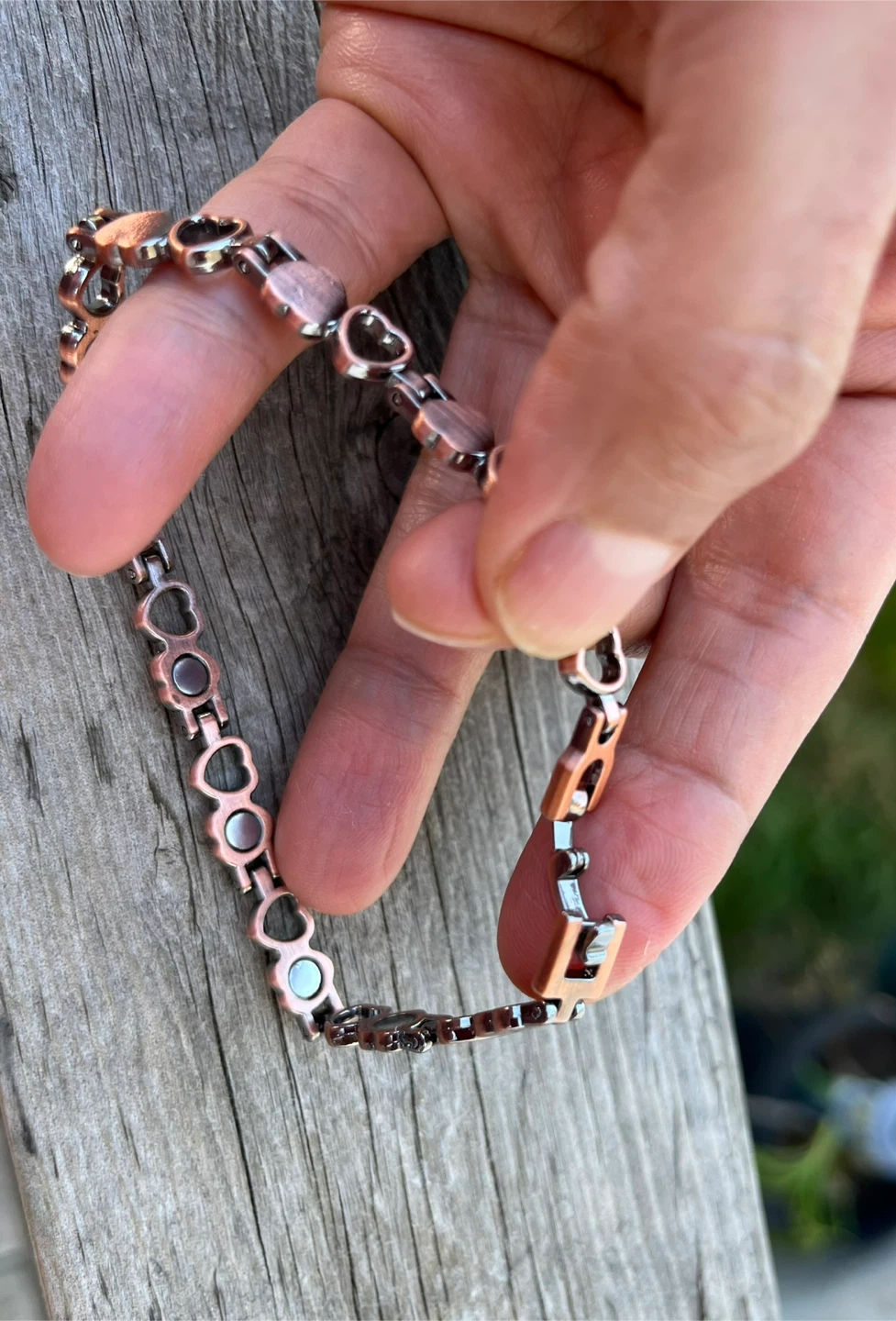 Copper Heart Design Magnetic Bracelet - photo 4