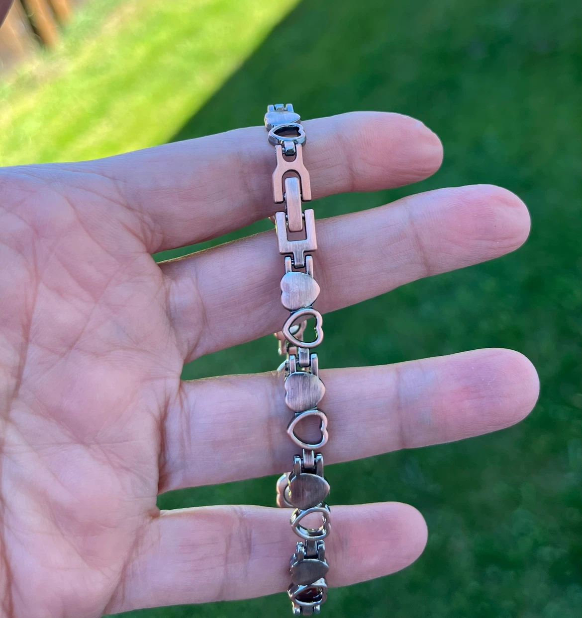 Copper Heart Design Magnetic Bracelet - photo 5