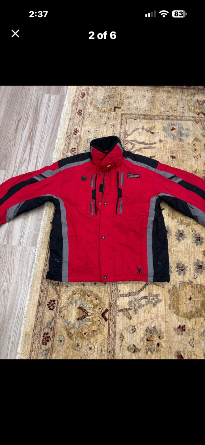 Spyder Red and Black Ski Jacket M