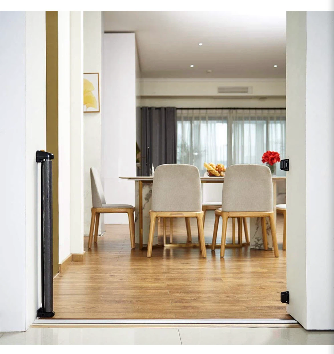 WHITE Retractable Safety Gate (White color) - photo 5
