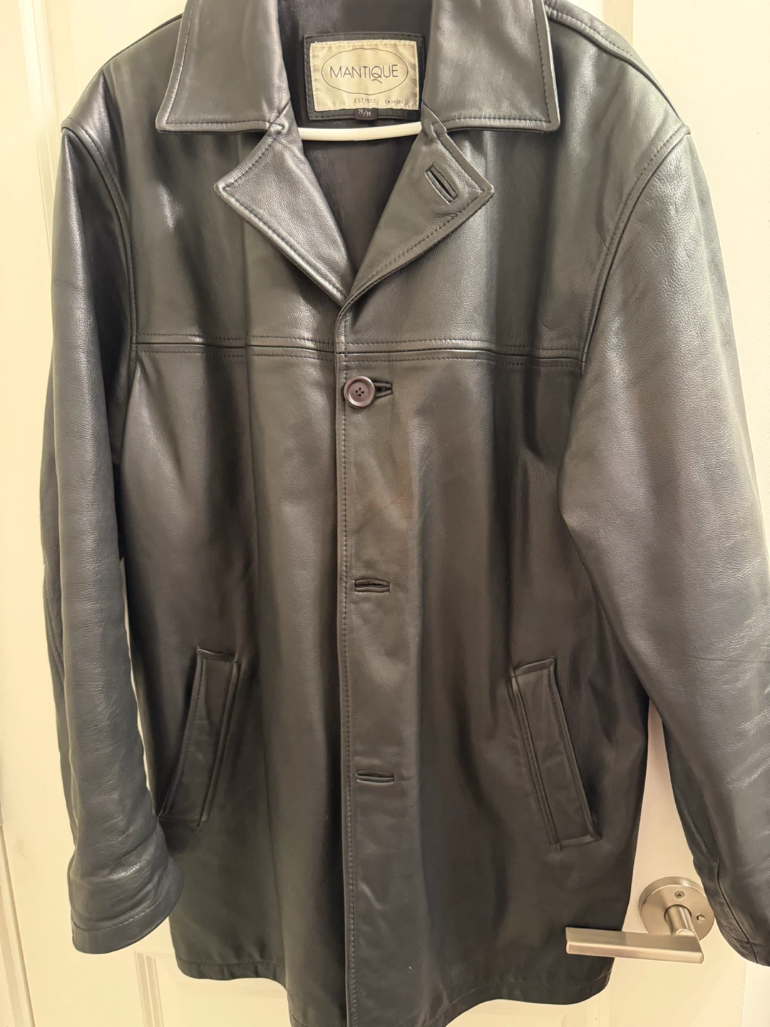 MANTIQUE Black Leather Jacket