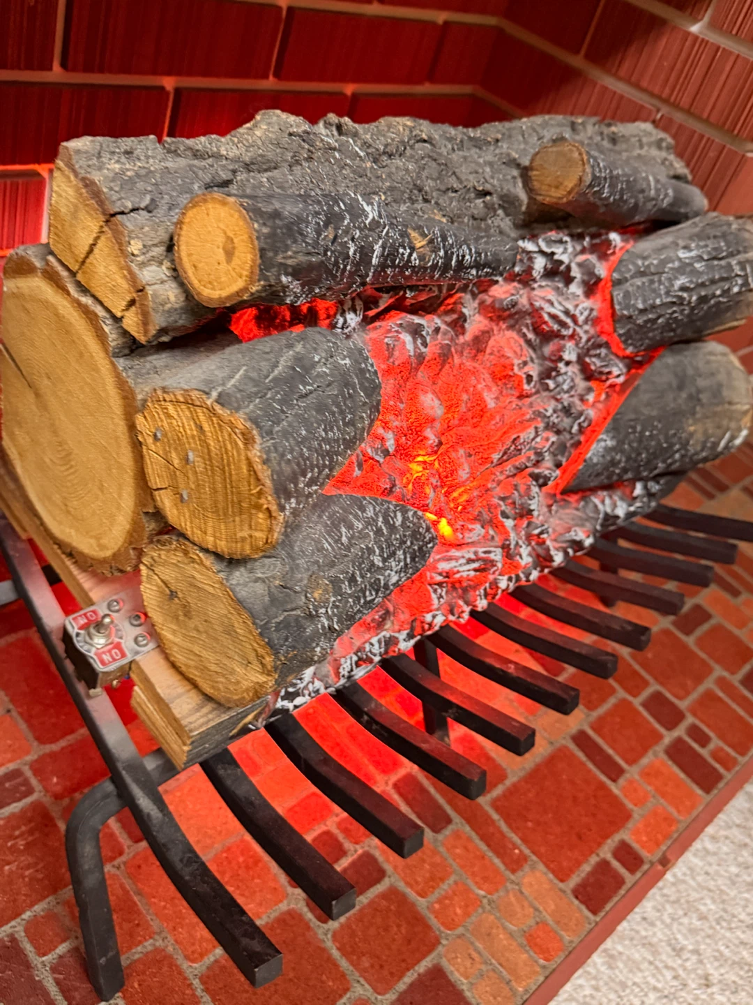 Electric Fireplace Log Set - no heat fireplace works - photo 2
