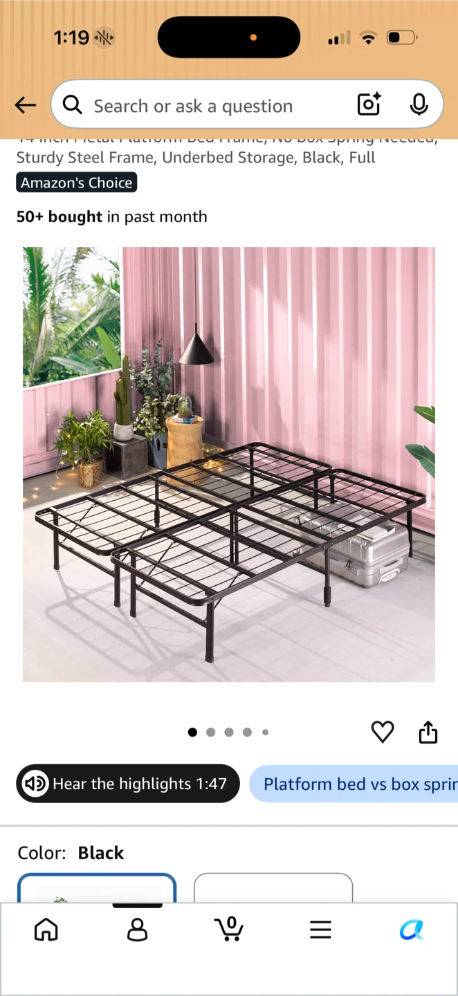 Full Size Metal Platform Bed Frame - photo 2