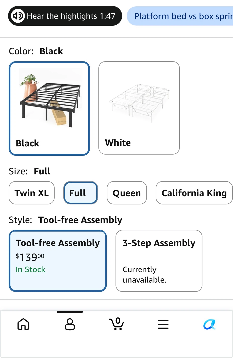 Full Size Metal Platform Bed Frame - photo 4
