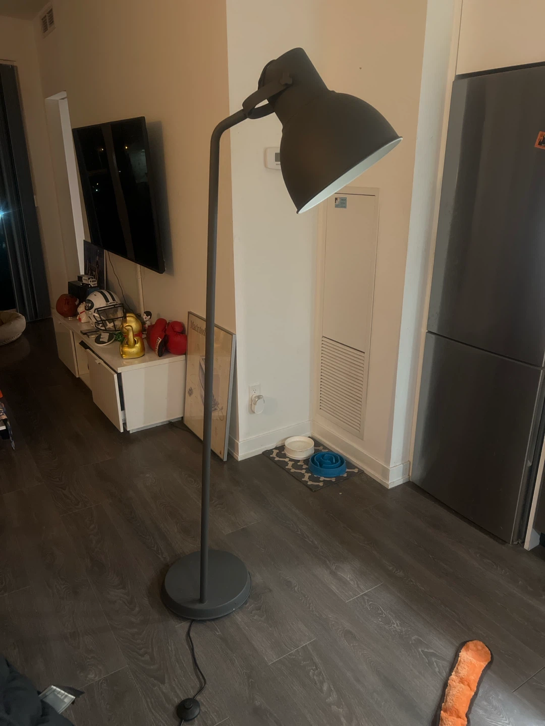 IKEA Hektar dark grey floor lamp