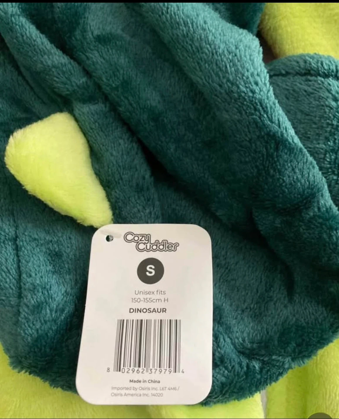 Cozy Cuddler Dinosaur Onesie Custume - Size small unisex - photo 4