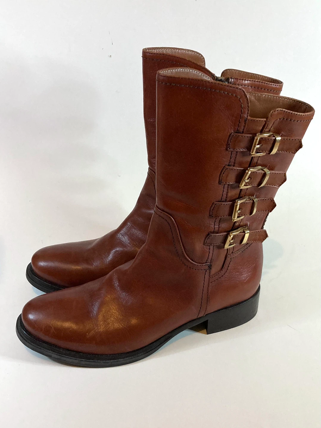 Italian leather boots - brand new