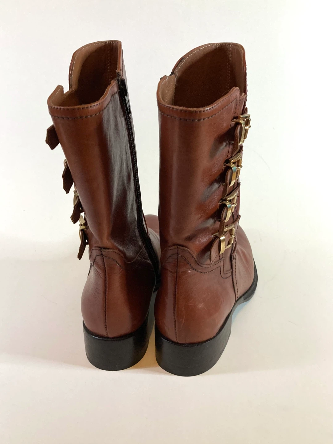 Italian leather boots - brand new - photo 5