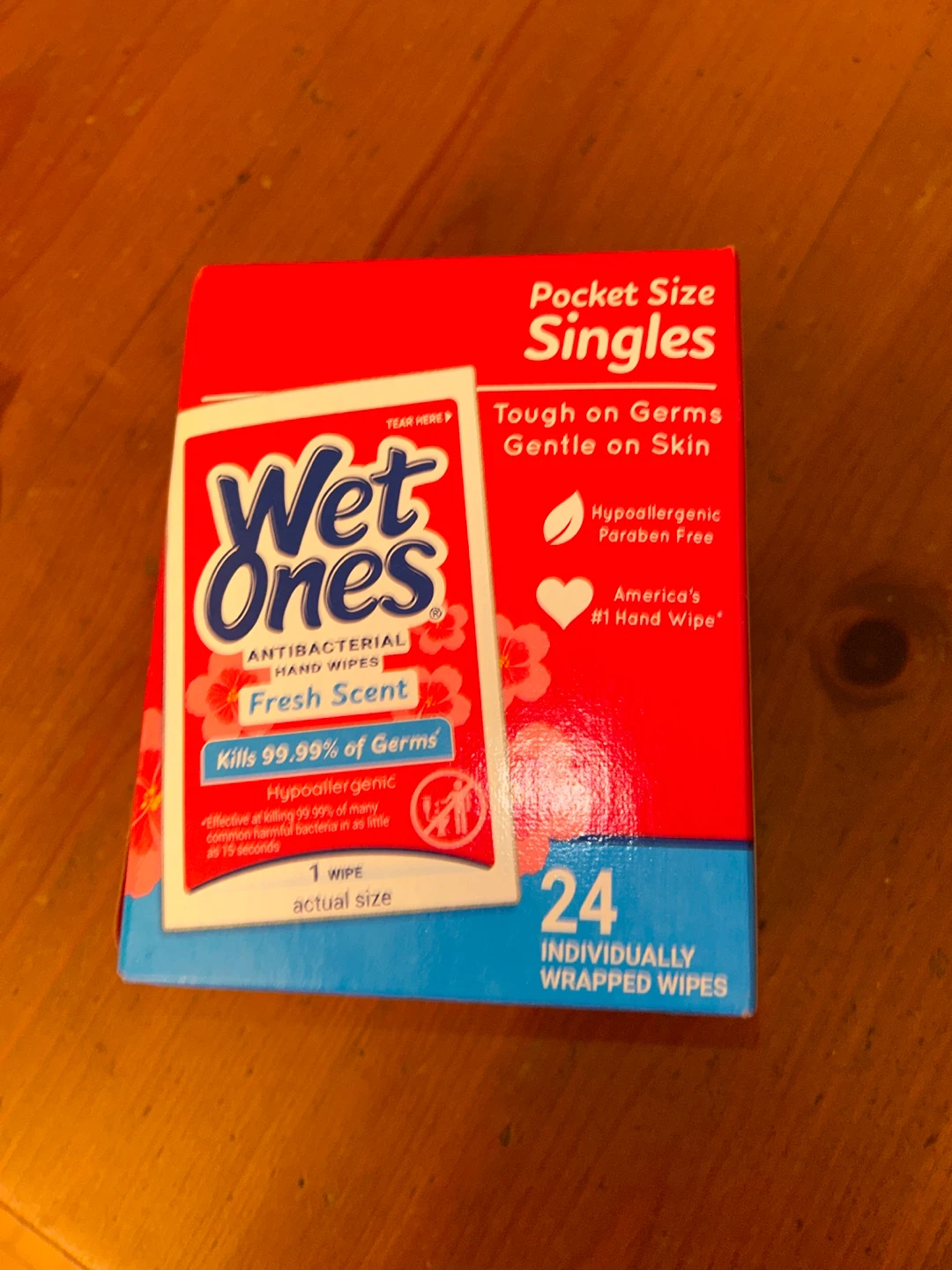 Wet Ones Antibacterial Hand Wipes -18 Sealed Left