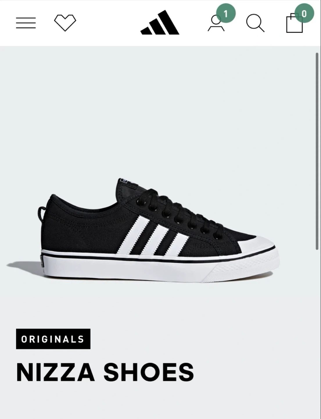 Adidas Nizza Shoes Black and White - photo 2