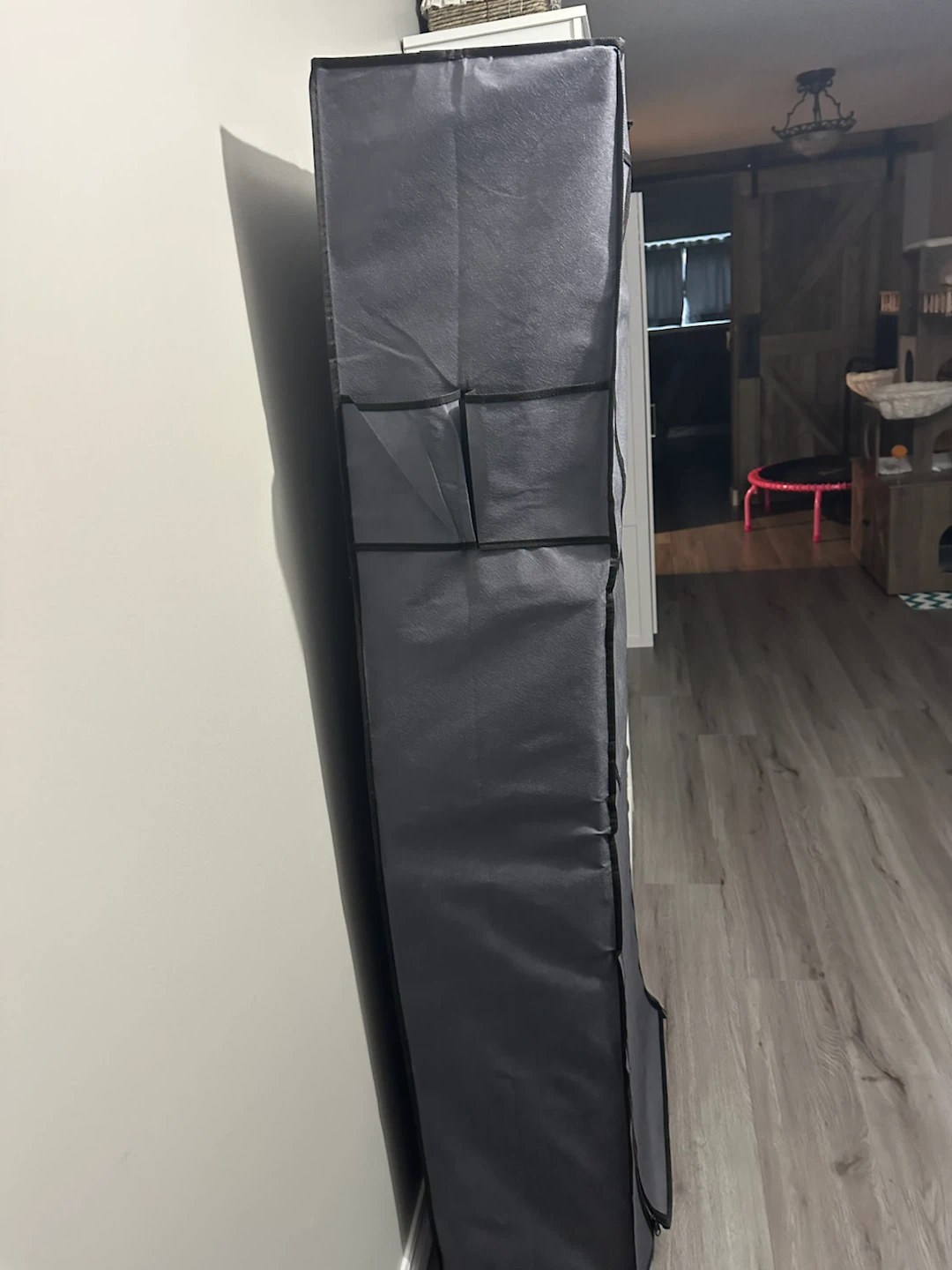 Portable Grey Fabric Shoe Rack - photo 3