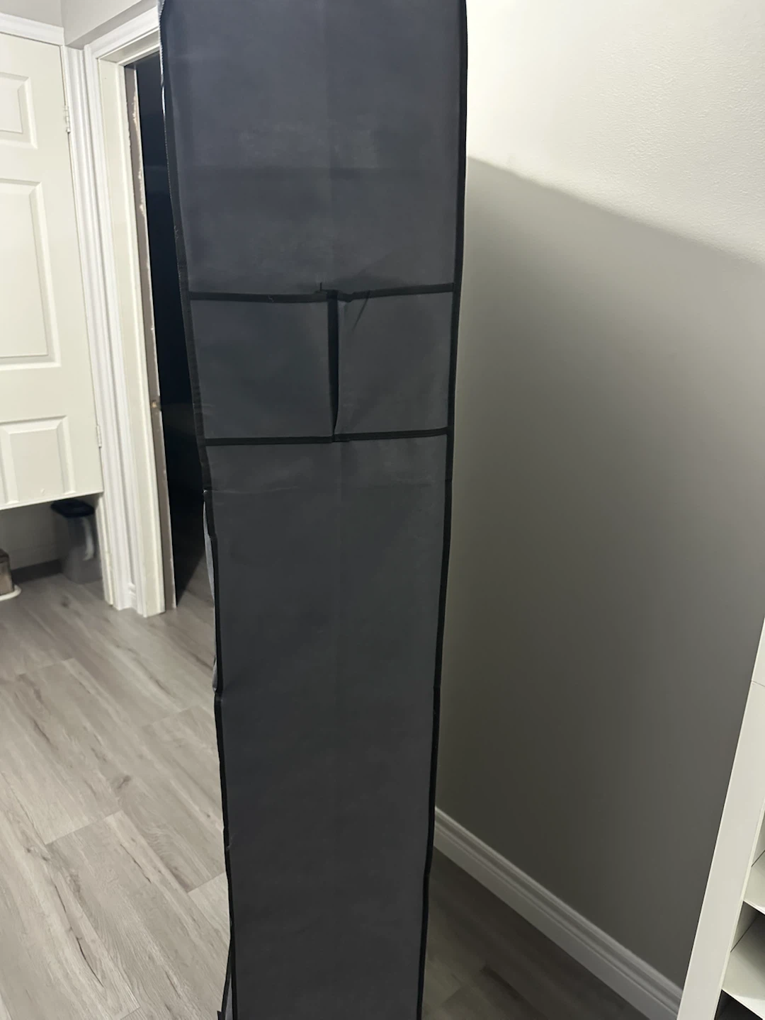 Portable Grey Fabric Shoe Rack - photo 4