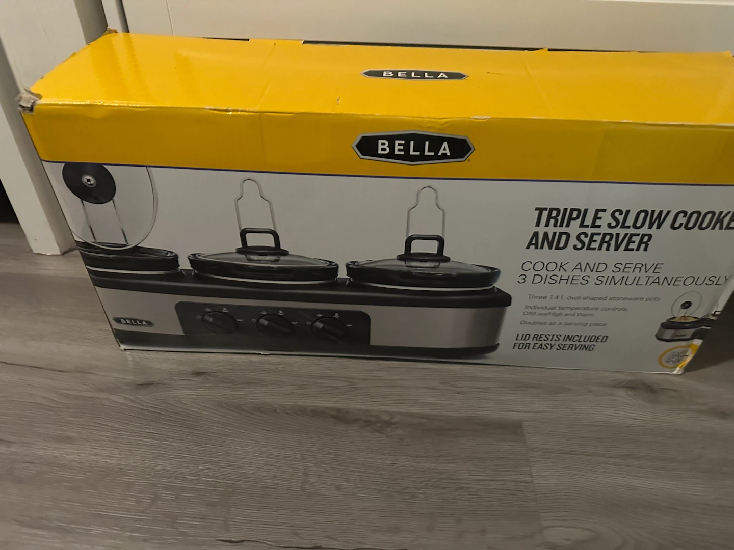 BELLA Triple Slow Cooker and Server