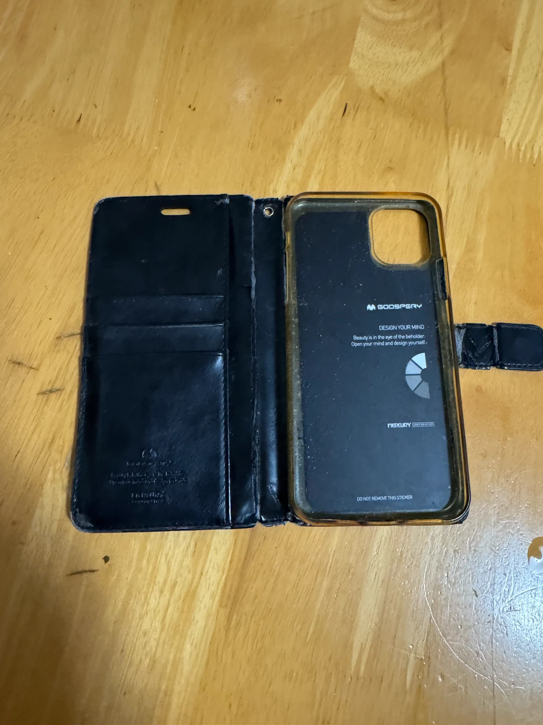 Goospery Black Wallet Phone Case