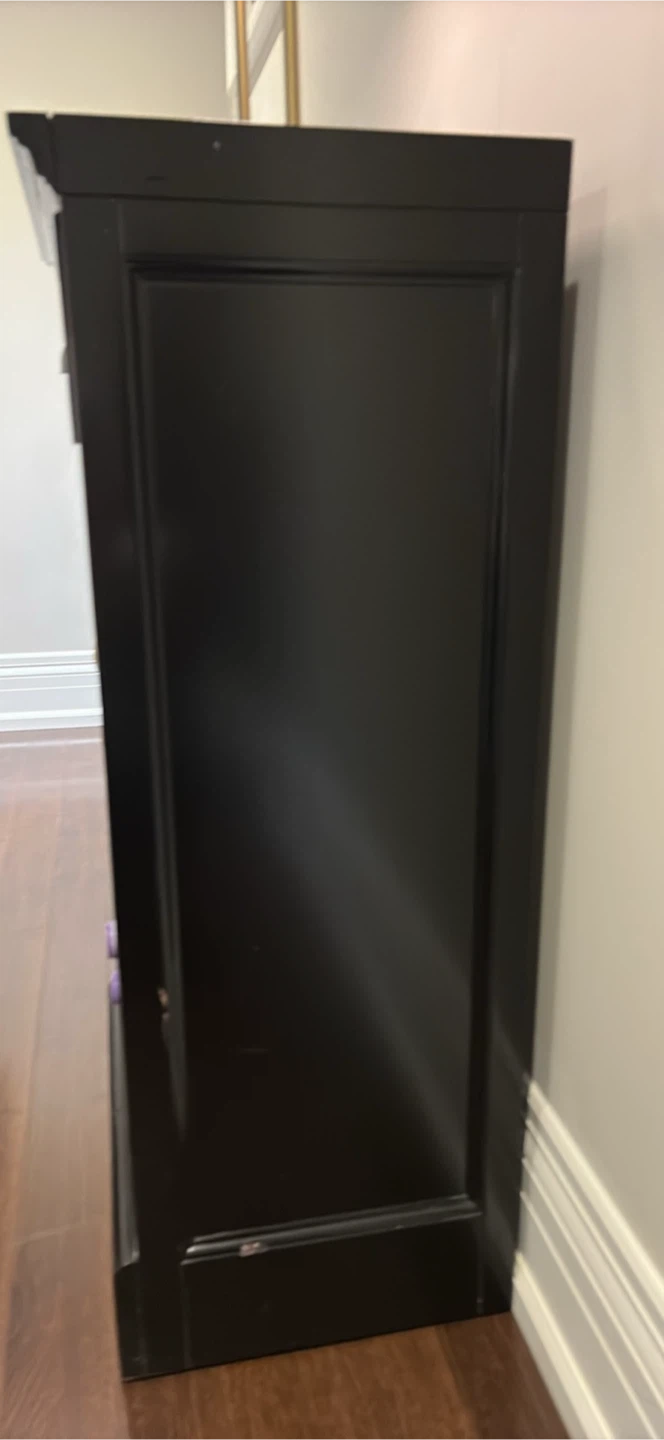Black Wooden Wine Rack with Drawer - photo 2