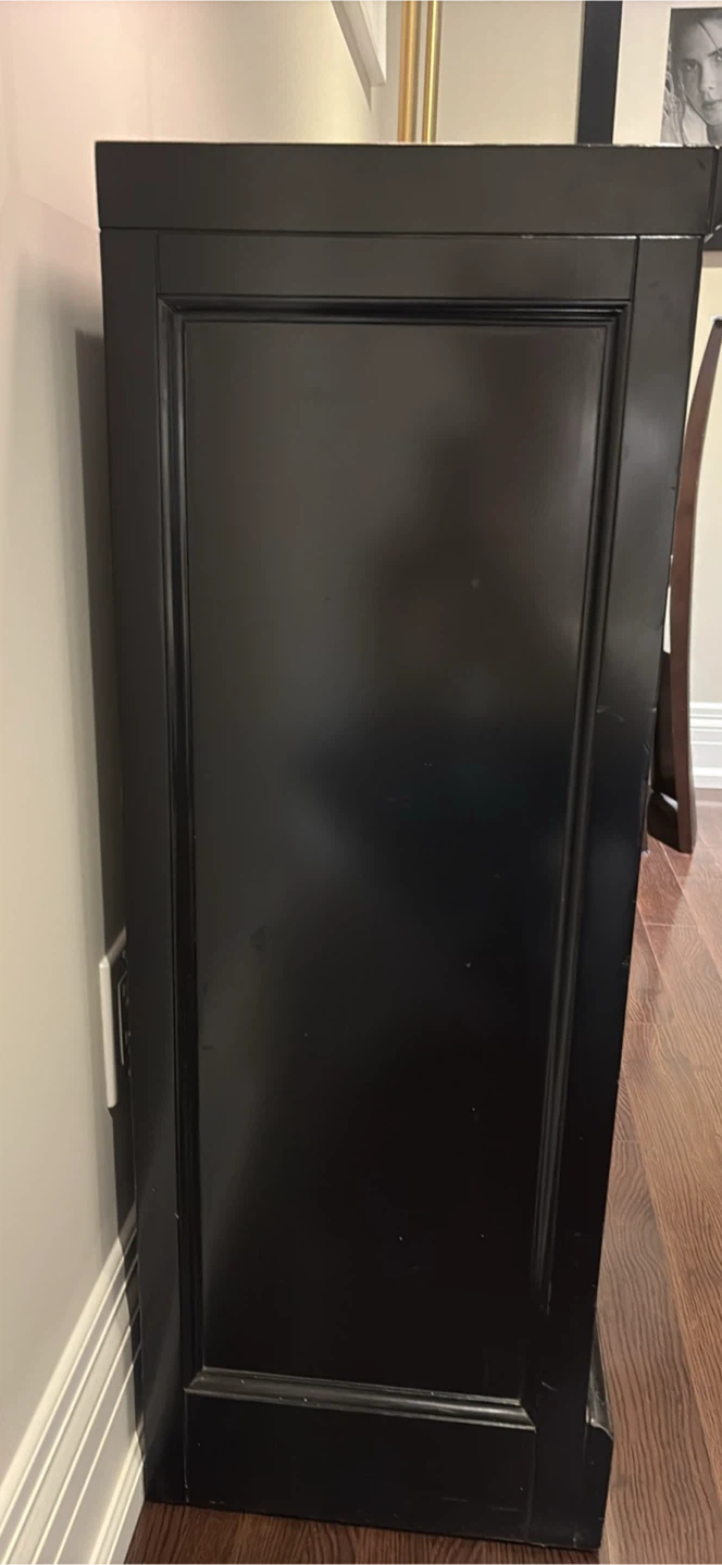Black Wooden Wine Rack with Drawer - photo 3