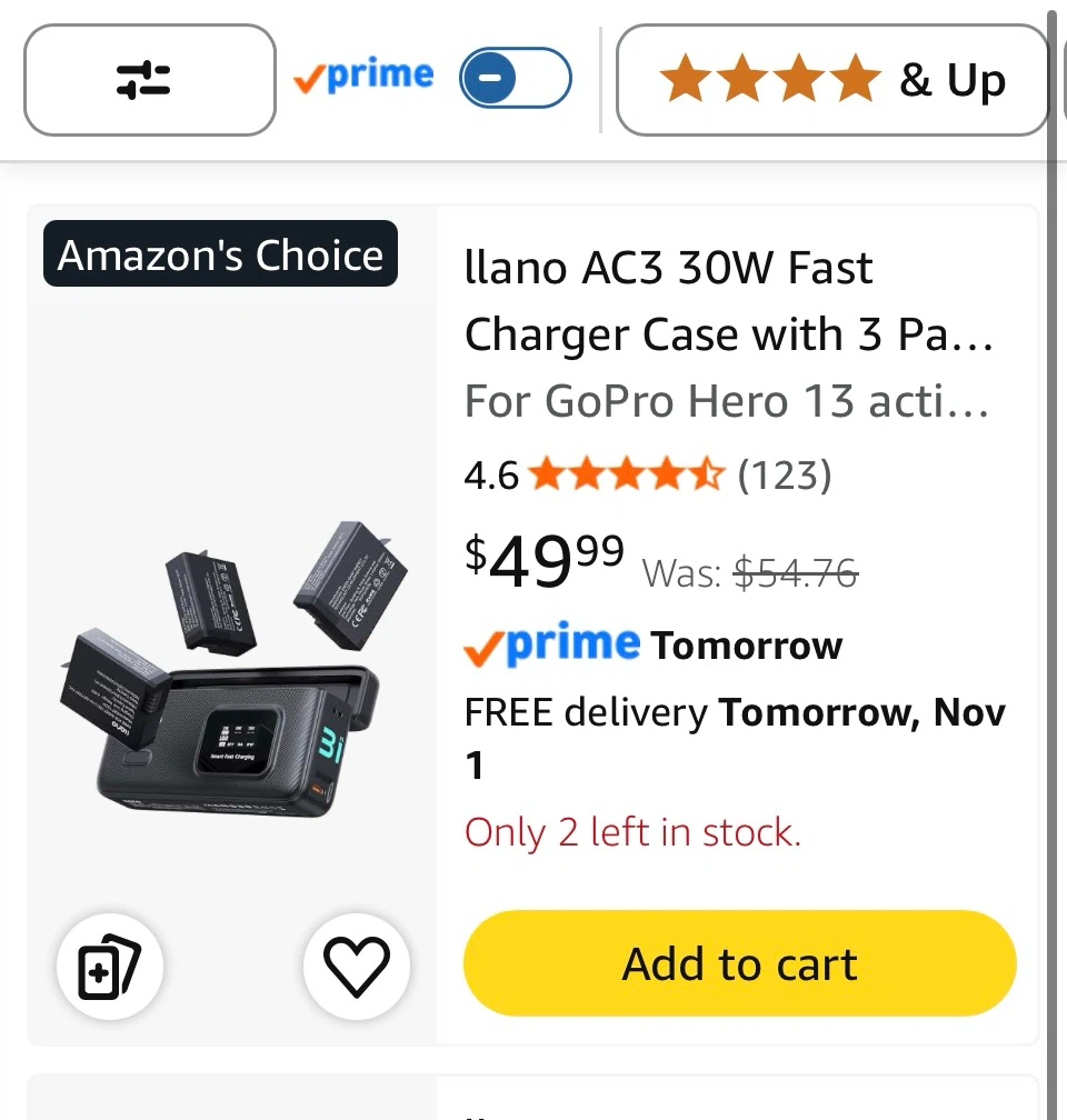 llano AC3 30W Fast Charger Case for GoPro Hero 13