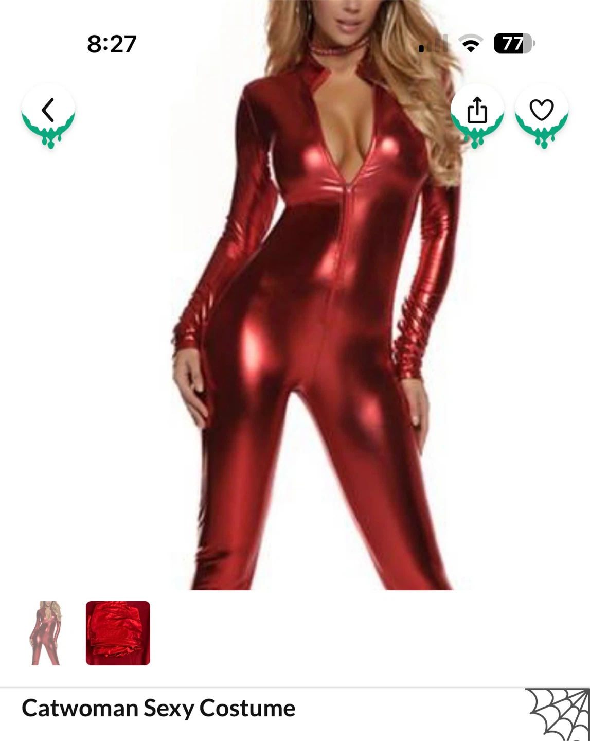 Metallic Red Catwoman Costume
