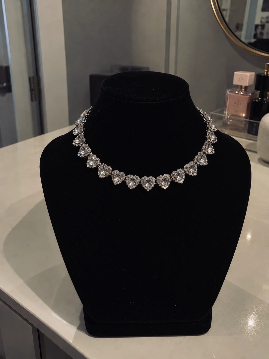 Stainless Steel Heart Tennis Knecklace