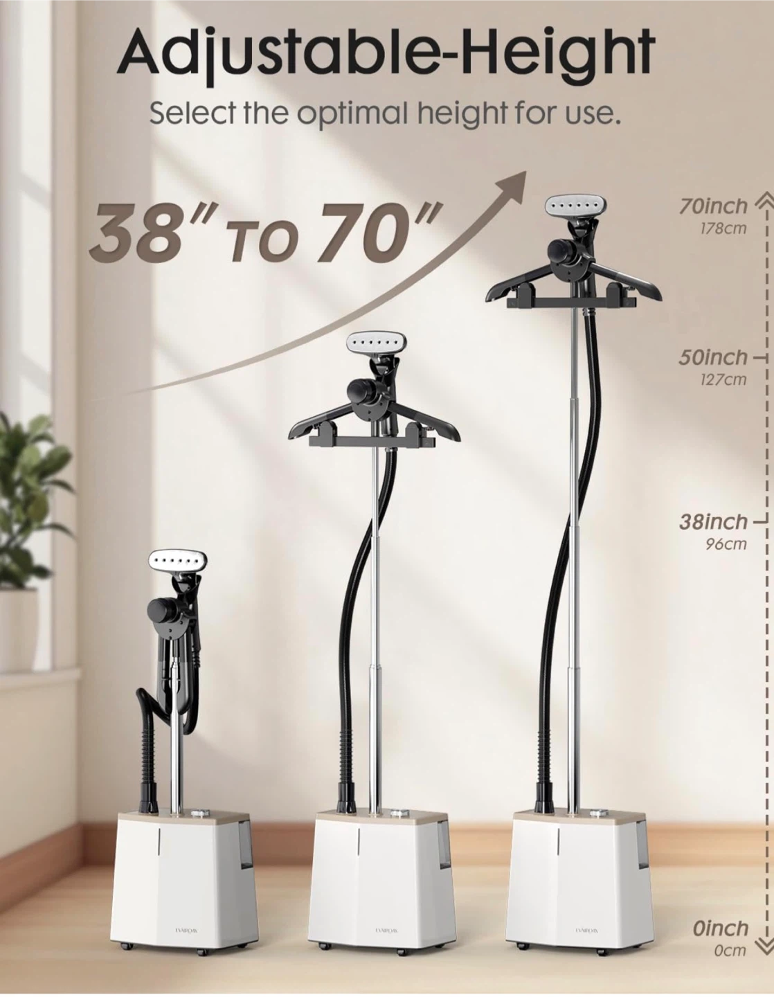 1800W Professional Standing Garment Steamer - photo 2
