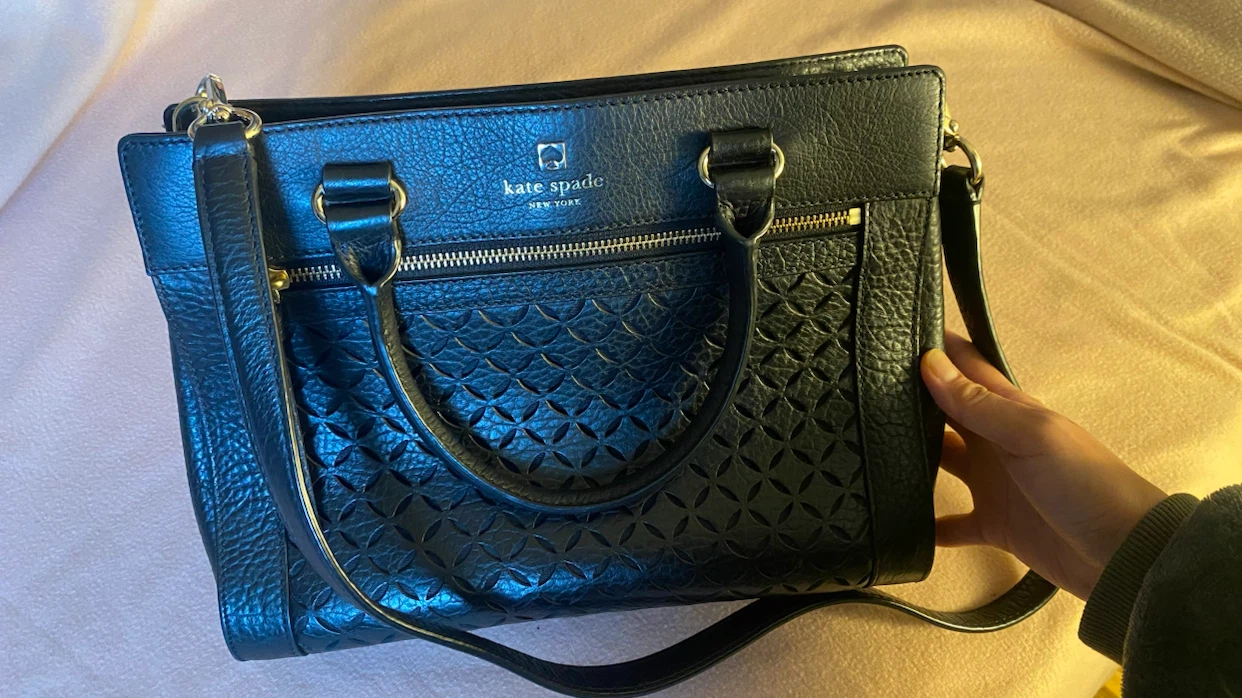 Kate Spade Black Leather Handbag. Barely used.