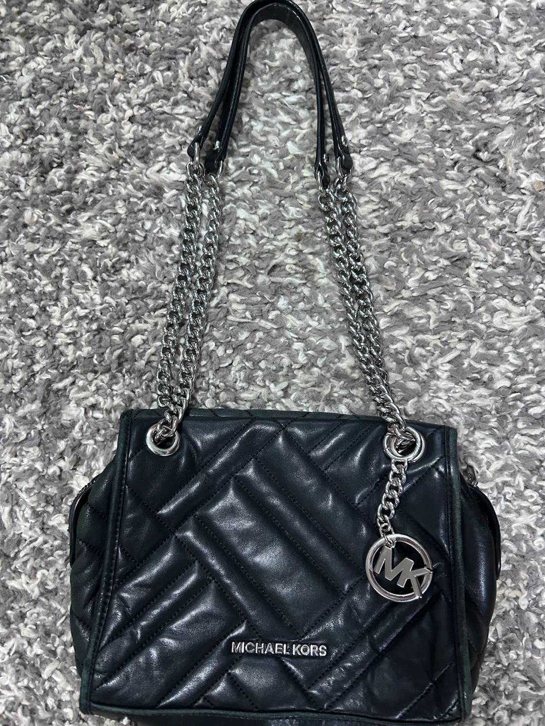 Authentic Michael Kors Quilted Black Shoulder Bag