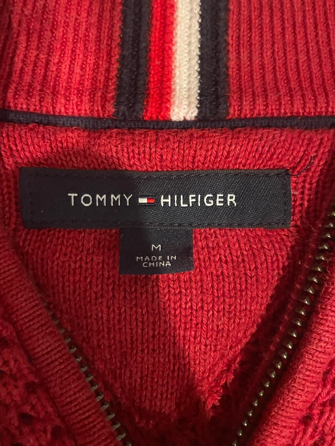 Tommy Hilfiger Red Quarter-Zip Sweater (great conditions) - photo 4