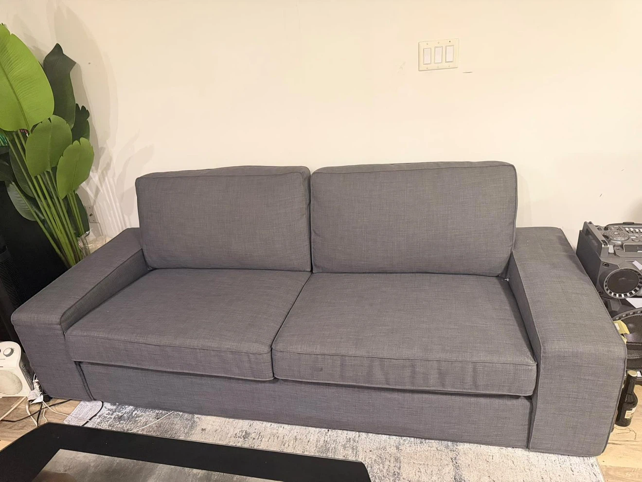 Gray Two-Seater Sofa