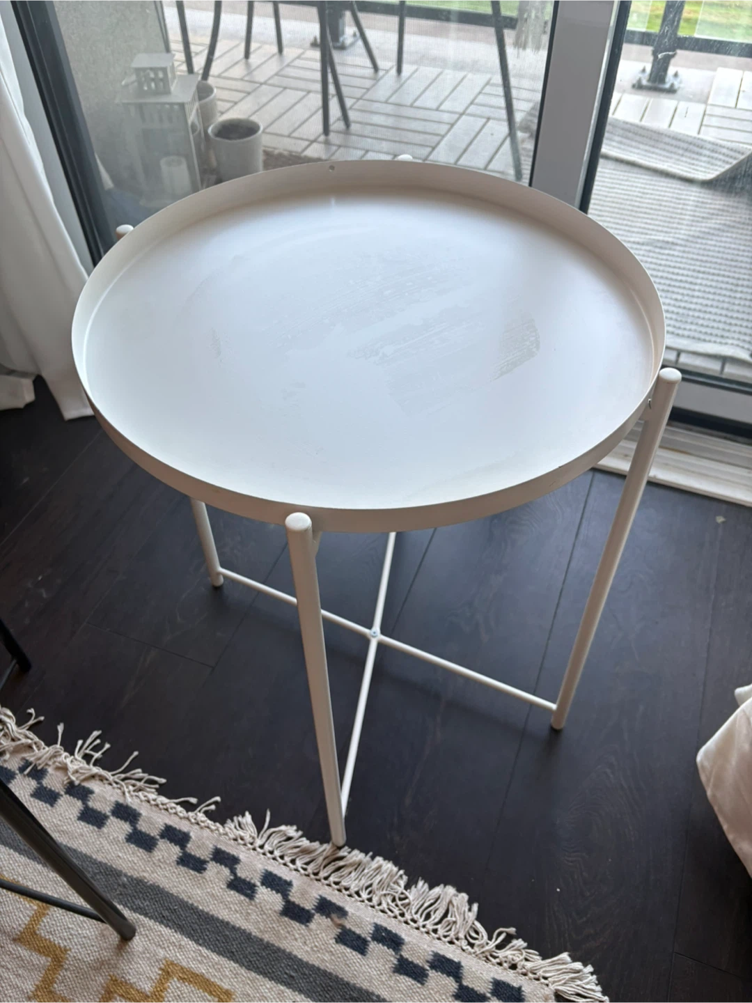 IKEA GLADOM Tray Side Table White