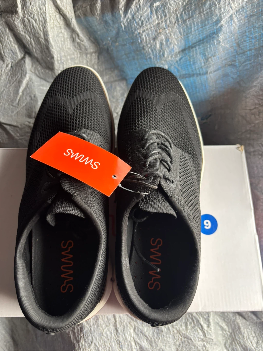 SWIMS Olsen Knit Shoes Black Size 9