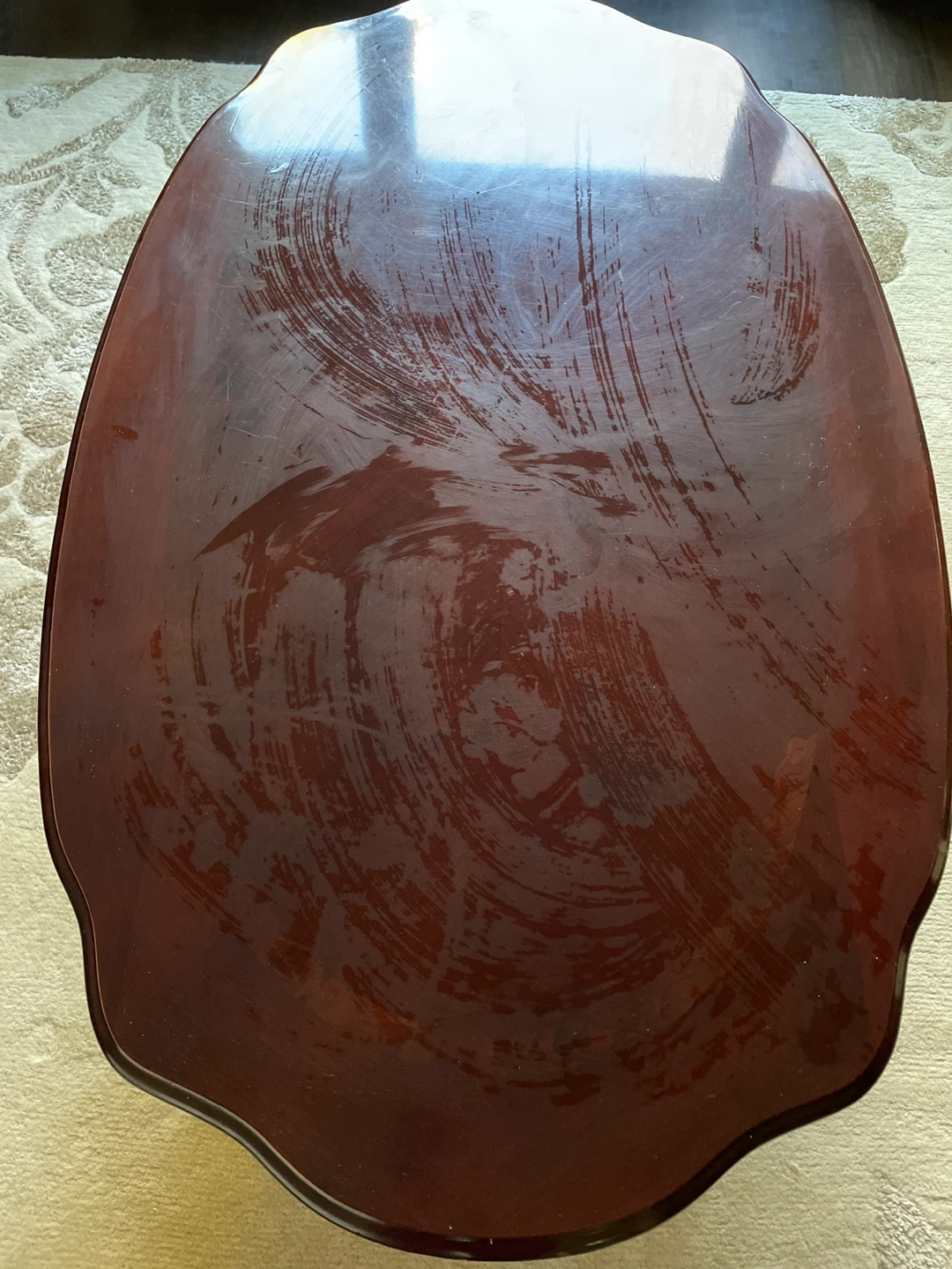 Vintage Style Dark Wood Coffee Table - photo 2