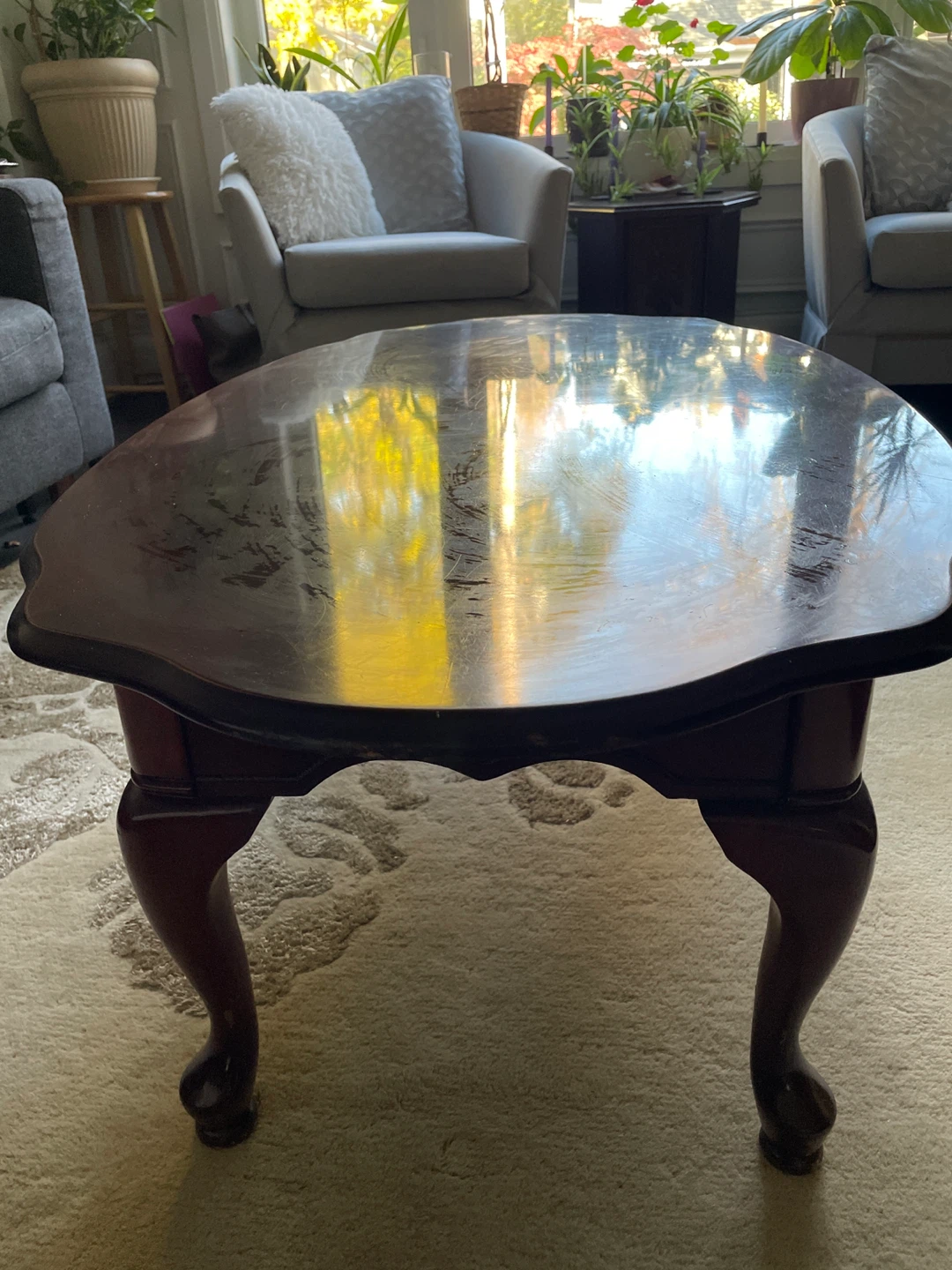 Vintage Style Dark Wood Coffee Table - photo 3