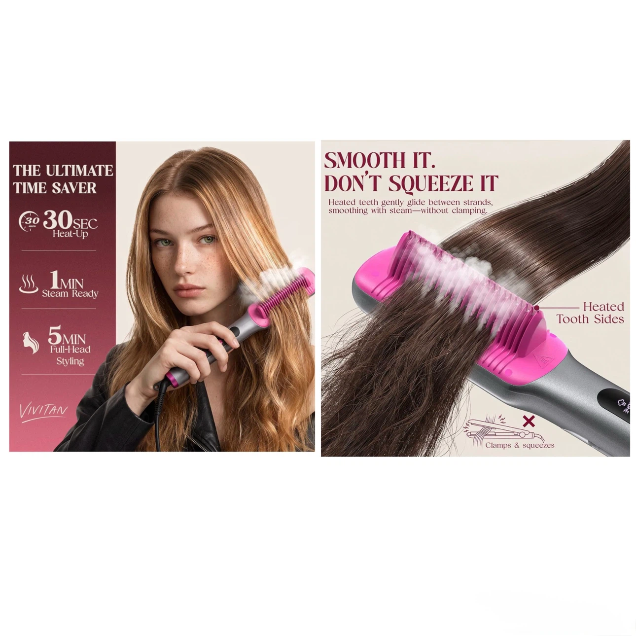 Brand new Steam Hair Straightener Brush - photo 4